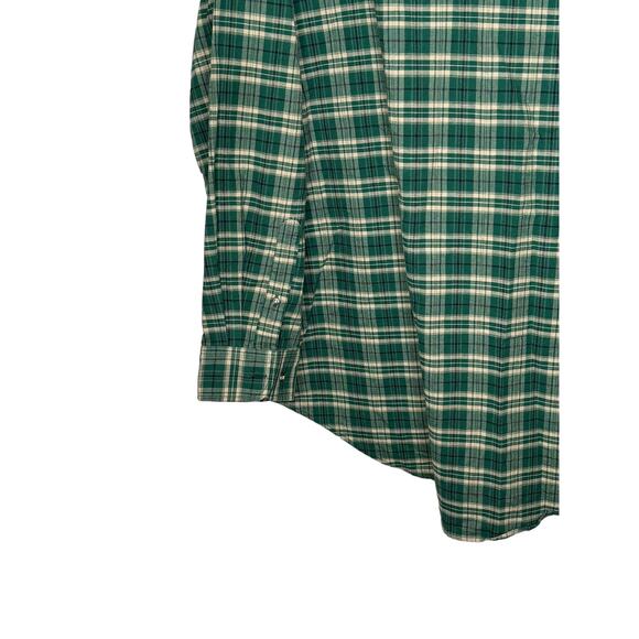 Ely Cattleman Men's Shirt Western Textured Plaid Button Up Long Sleeve Green XXL - Picture 8 of 11